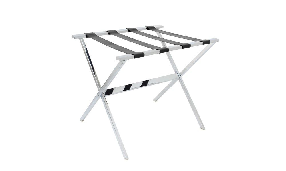 GuestSupply US | London Luggage Rack, Stainless Steel with Black